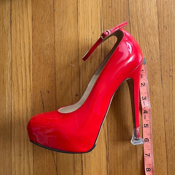 Brian Atwood Red Patent Leather Six Inch Pumps - Picture 12 of 12